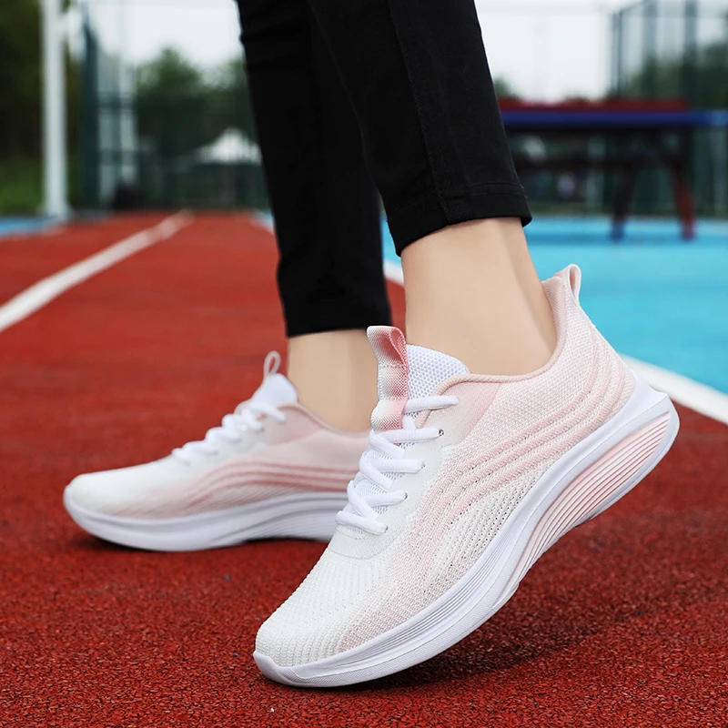 2023 Woman Sneakers Mesh Summer Breathable Casual Shoes Fashion Thick Sole Lightweight Outdoor Running Shoes for Women Tennis