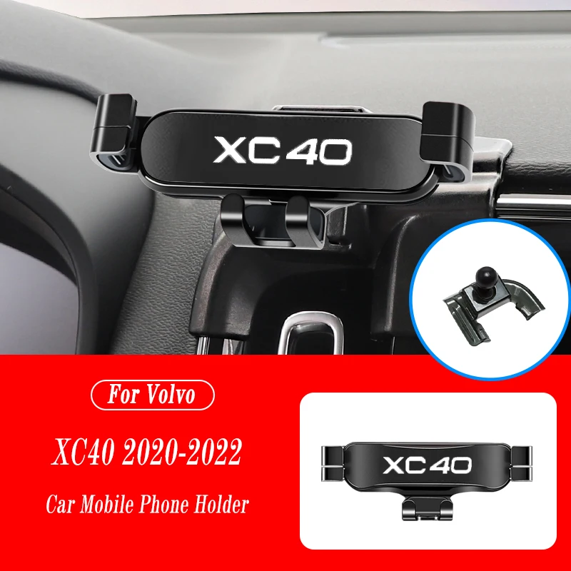 Car Mobile Phone Holder For Volvo XC40 XC 40 2020-2022 Air Vent Mounts Stand GPS Gravity Navigation Bracket Car Accessories