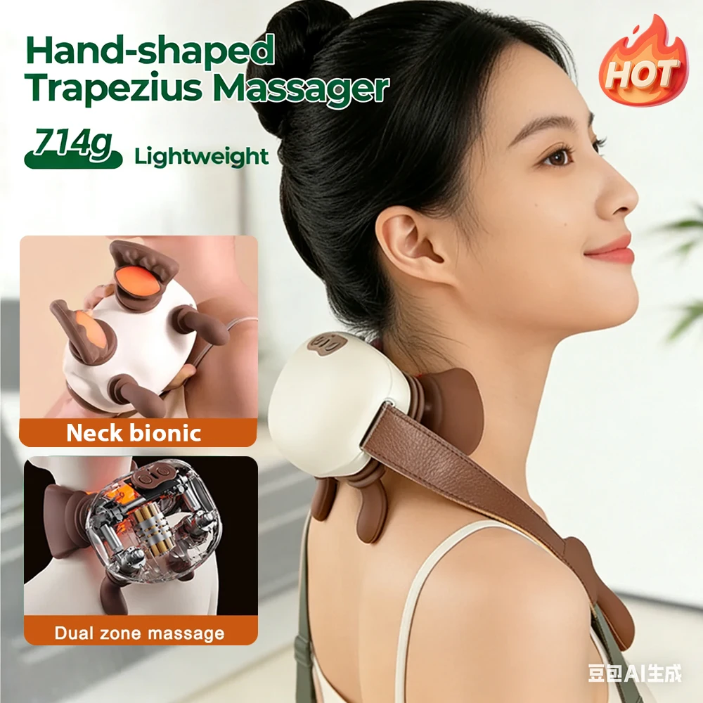 

New Bionic Finger Neck Shoulder Massager Wireless Neck Cervical Trapezius Kneading Massage Shawl Brushless Motor Neck masajeador