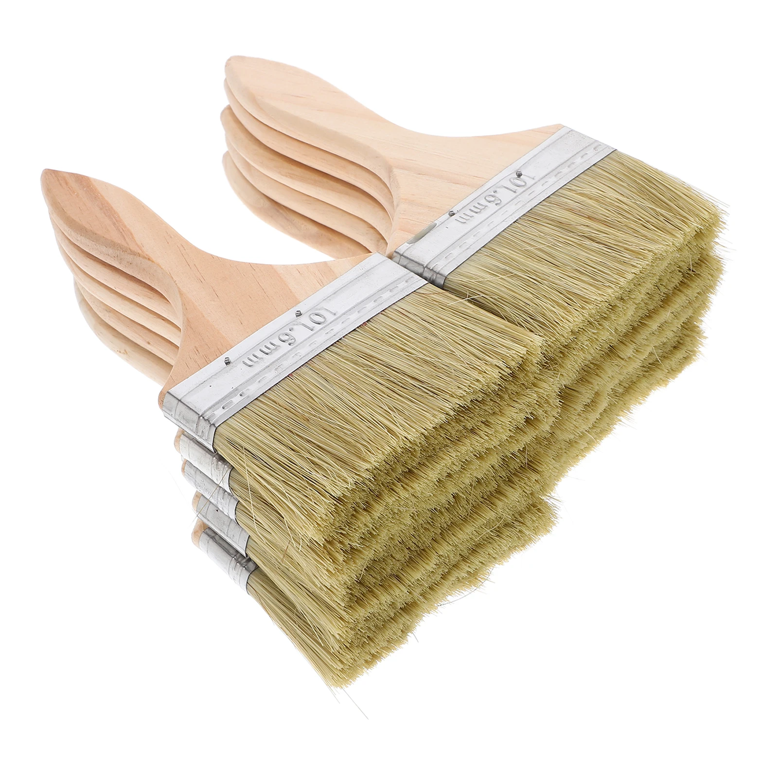 

10pcs Paint Brush Set Flat Tip For Acrylic Watercolor Oil Painting Art Student Supplies Lightweight Portable Painting Tool Kit