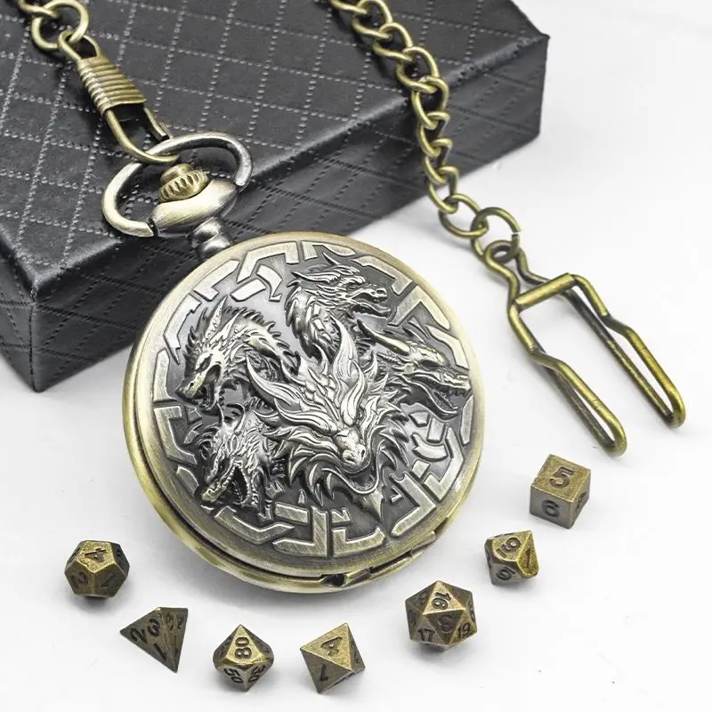 

7 шт., мини-металлические игральные кости, набор карманных часов, портативные многогранные игральные кости, подходят для вечеринок, настольные игровые аксессуары, настольная игра