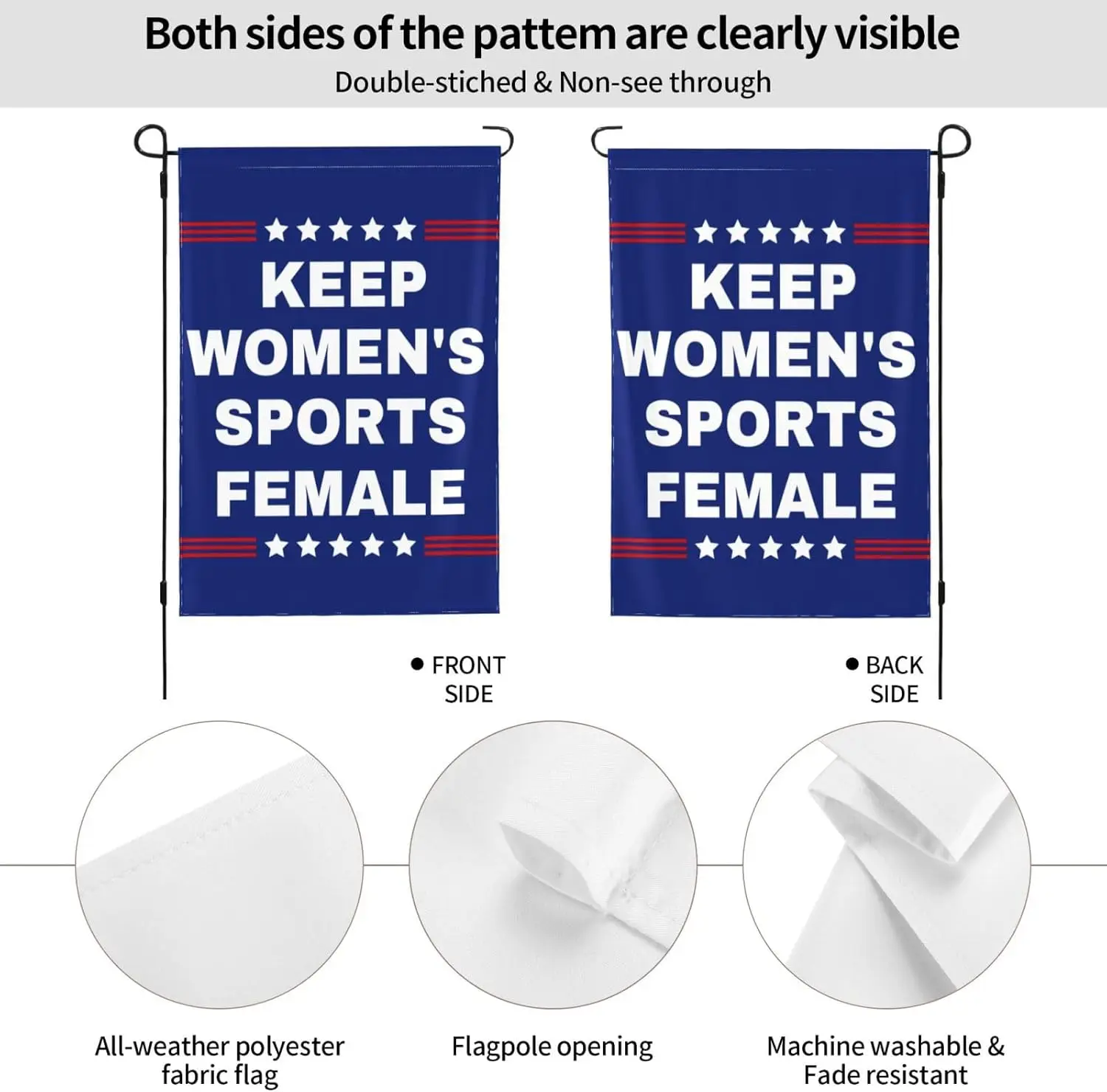 Keep Women'S Sports Female 12x18 Garden Flag Double Side Banner Yard Sign No Flagpole LOI zzo