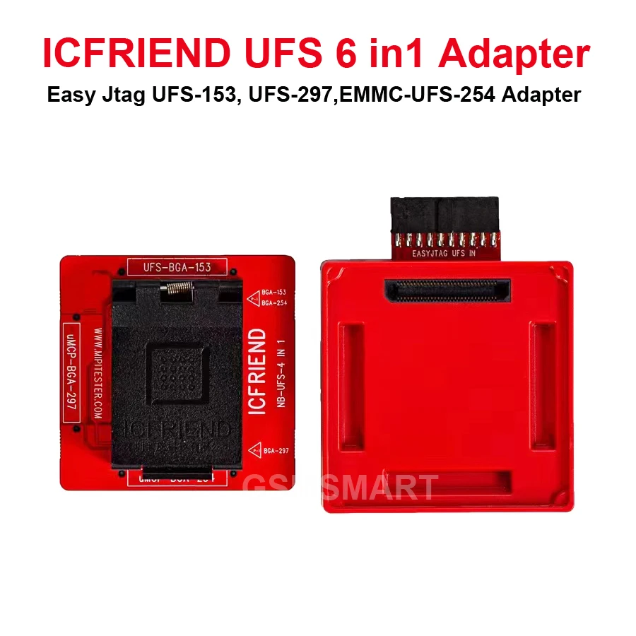 Easy Jtag UFS 6 in 1 Adapter UFS BGA 153 BGA 254 BGA 297 ICFriend Socket for Easy Jtag Plus Box (Equipped with encryption chip )