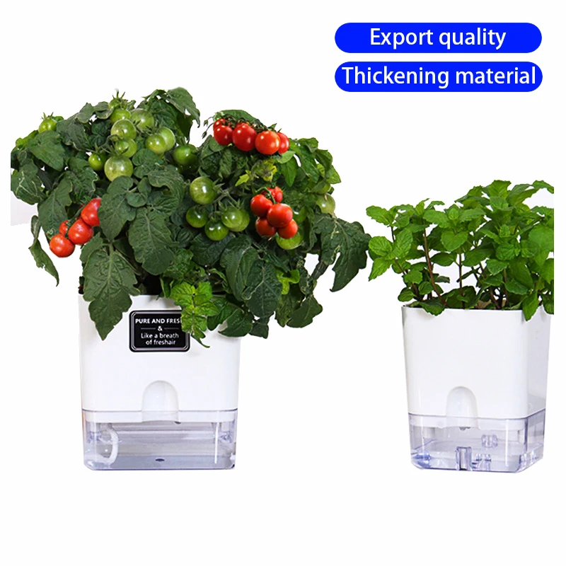 Neue Selbst Bewässerung Blumentopf Magnetische Kunststoff Selbst-saugfähigen Baumwolle Seil Blumentopf Für Doppel-deck Faul Blumentopf garten Liefert – Detail 3