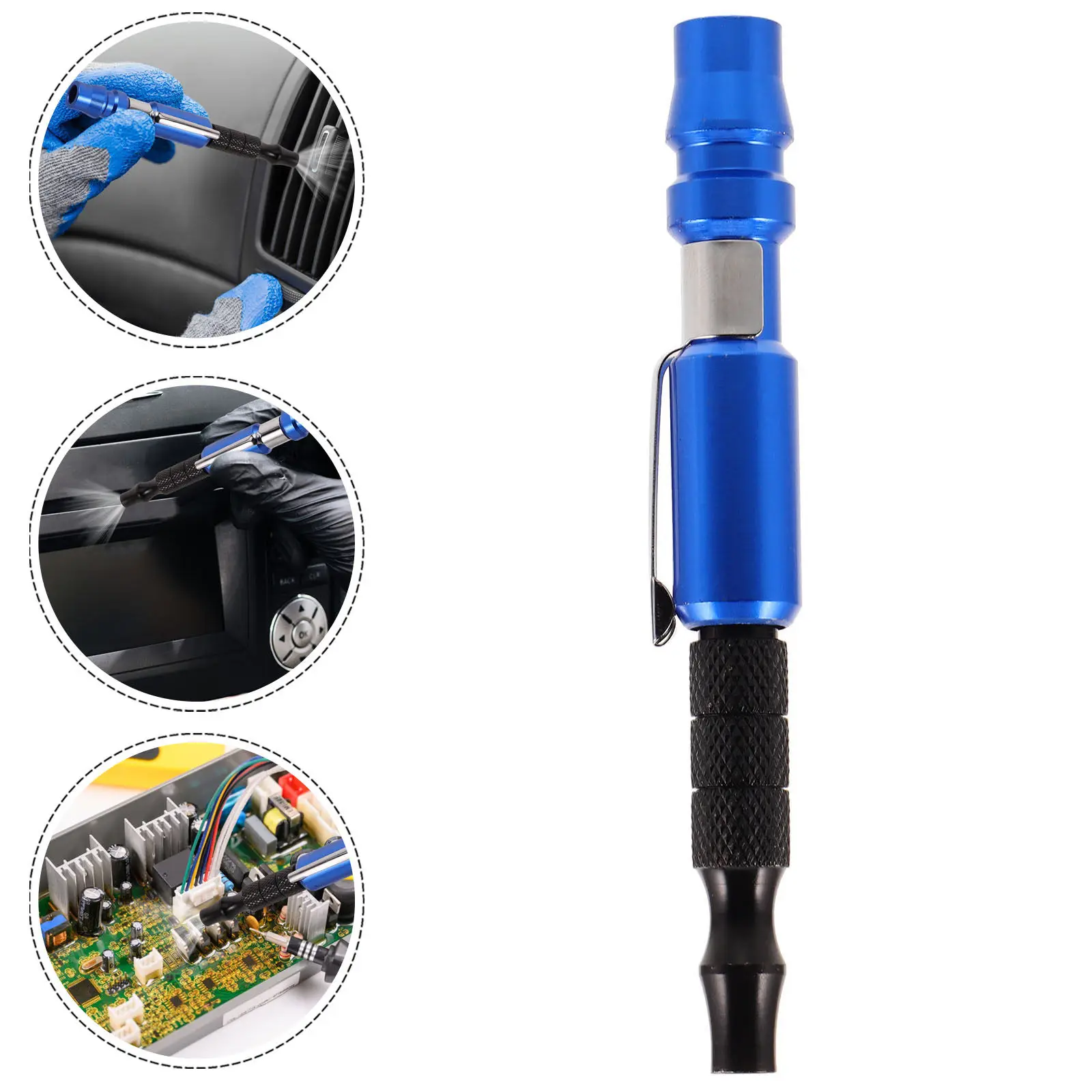 

Pocket Size Portable Aluminum Alloy Mini Air Blow Pen High Pressure Car Polishing Blower for Automotive Detailing Dust Removal