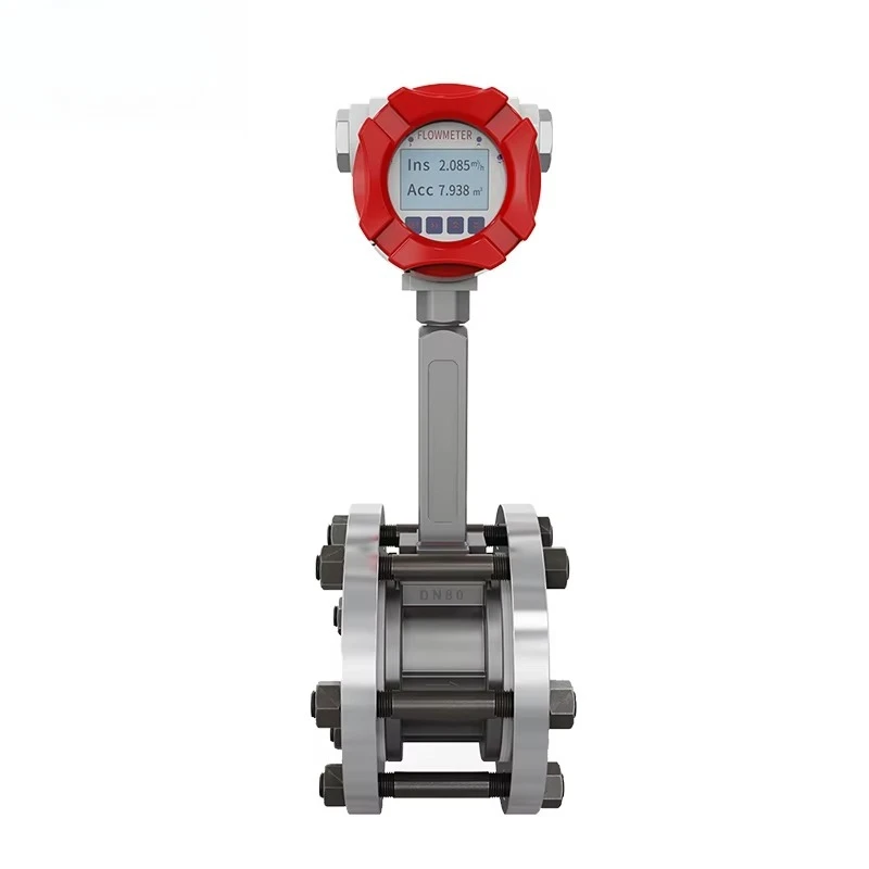 DN10-DN500 شاشة LED للزيت والغاز مقياس الجريان الدوامي مخرج النبض ATEX مقياس الجريان البخاري #5