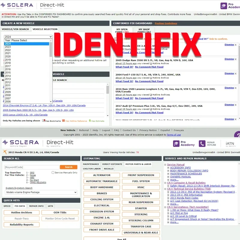 Online-Kontoabonnement 2024, für Alldata Mitchell Identifix Autodata, Autowerkstatt, Reparatursoftware, Informationen, ein Jahr