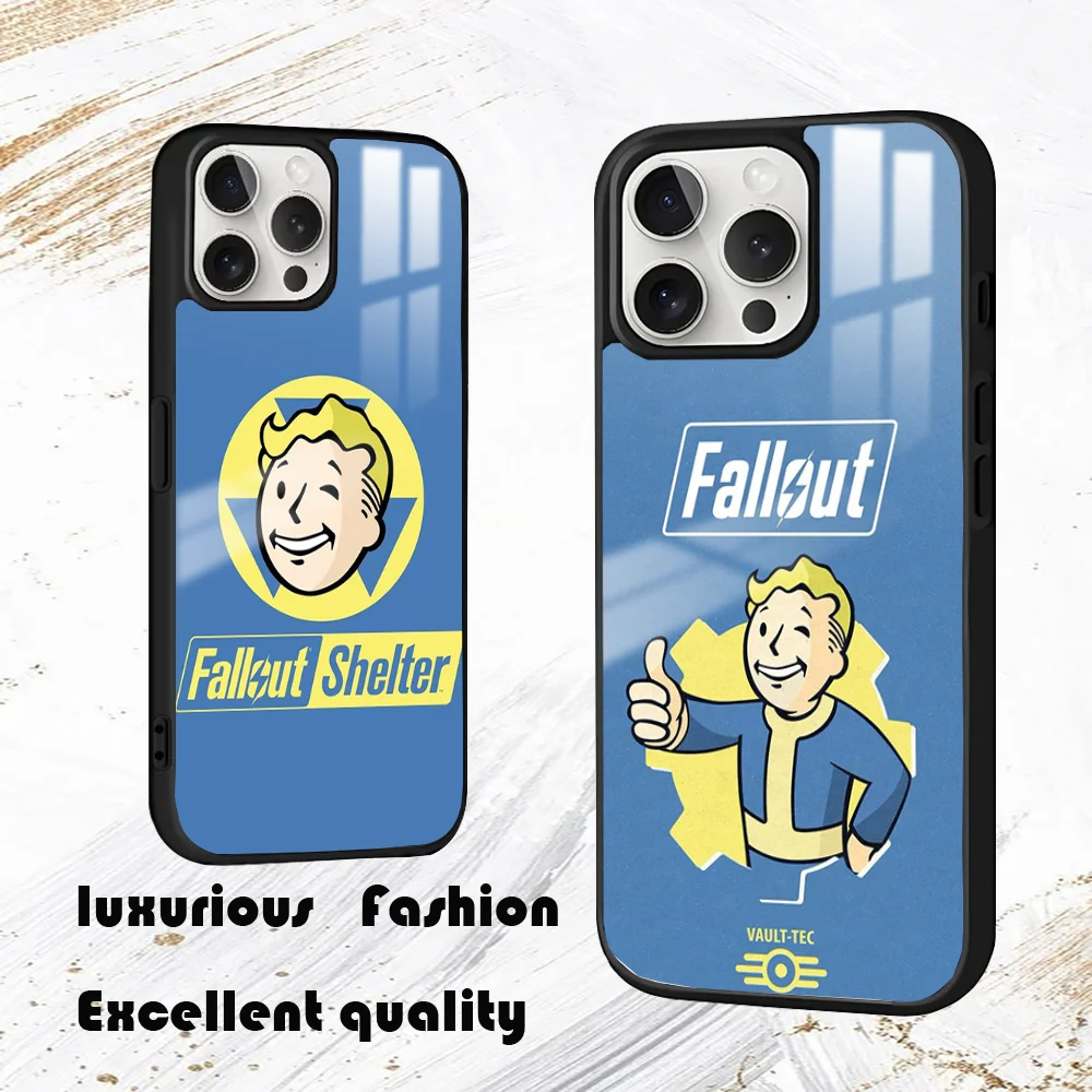 Games F-Fallout S-Shelter Phone Case For iPhone 16 15 14 13 12 11 Pro Max Plus Mini PC Fashion High Quality mirror phone case