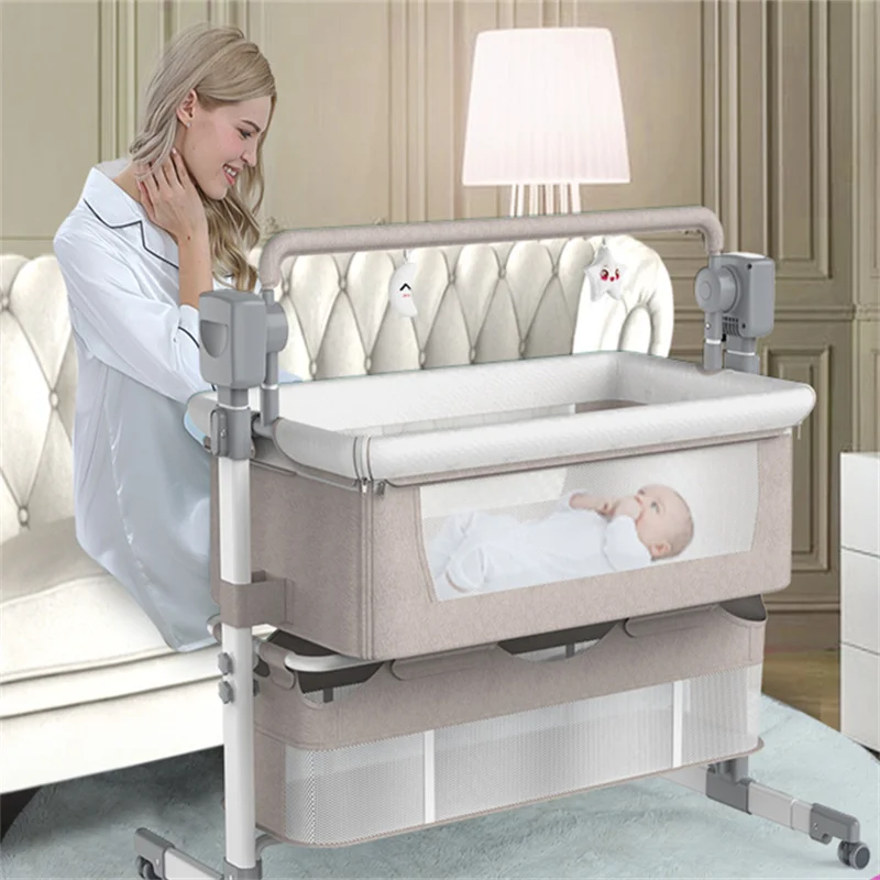 Cuna eléctrica para bebé, cuna para recién nacido, nido para bebé con música Bluetooth, Columpio de péndulo, cama de viaje