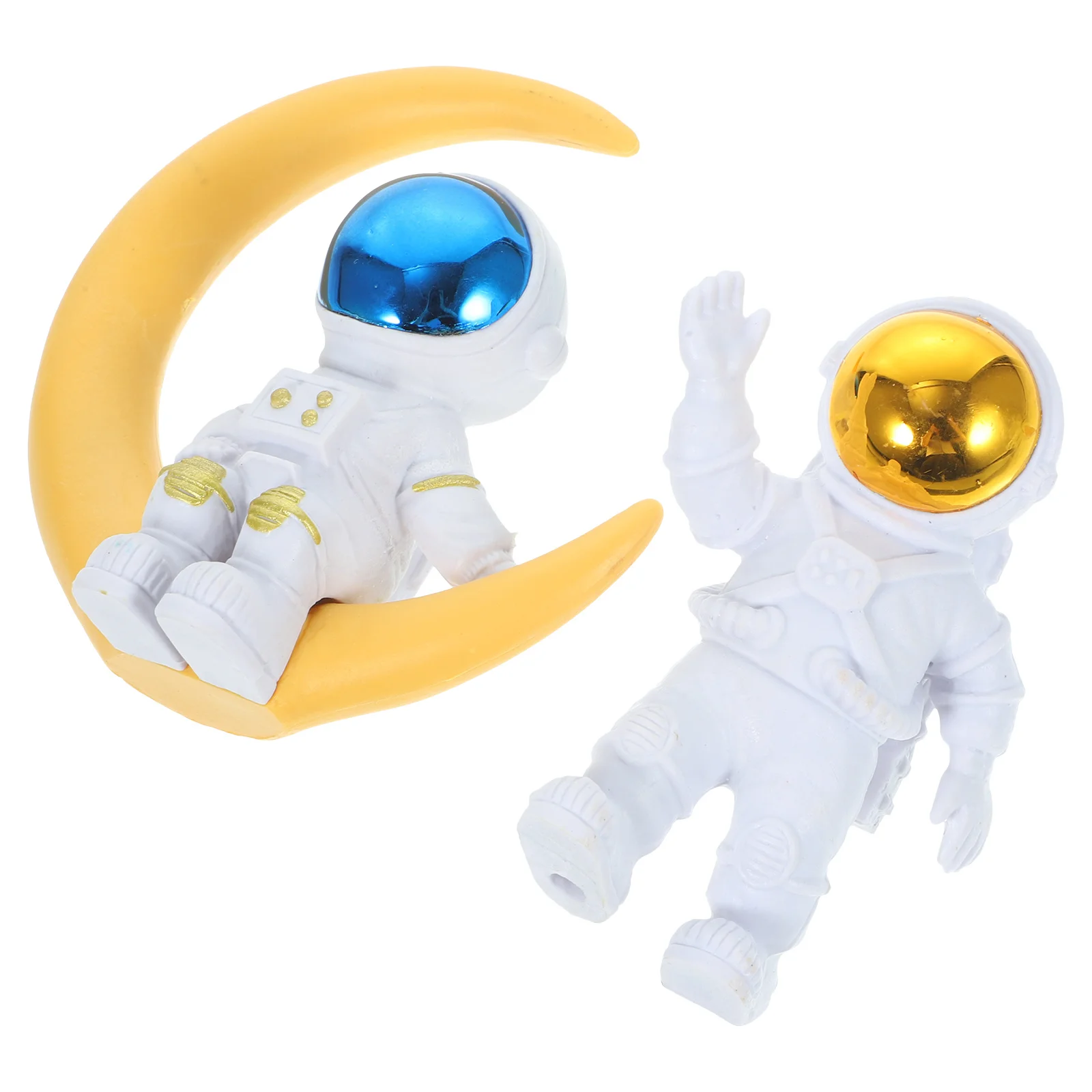2pcs Aquarium Spacemen Ornament Fish Tank Astronaut Decor Pvc Spacemen Models For Aquarium Landscape Decoration Home Desktop Pet