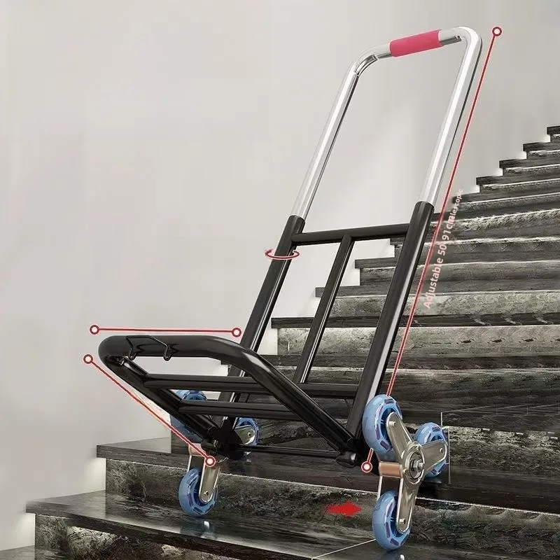 ポータブル階段昇降ハンドトラック折りたたみ式軽量重量物運搬車便利な家庭用小型牽引カート