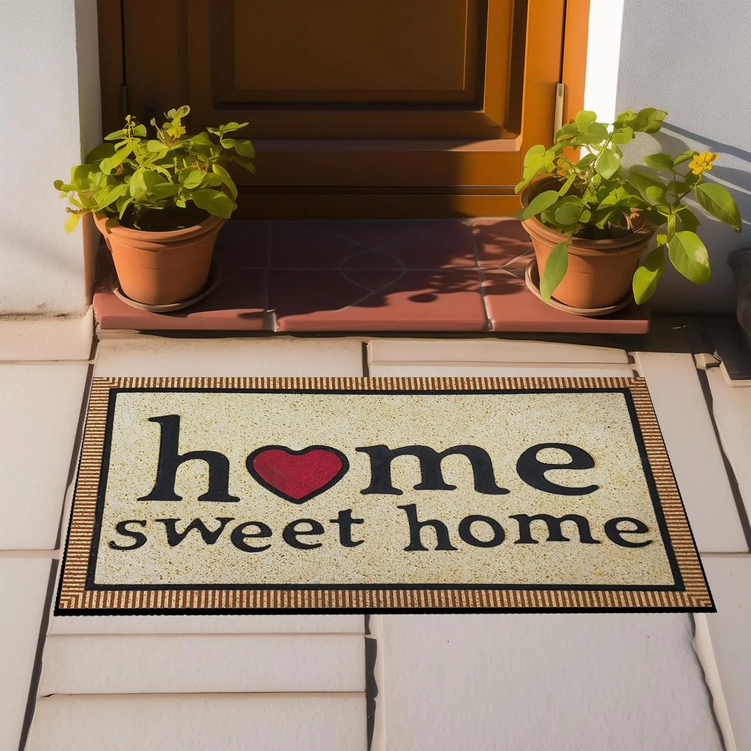 Home Sweet Home Doormat Welcome Colorful Mat Easy Clean Small Door Mat Entrance Entry Home Door Rug Indoor Outside WashableRug