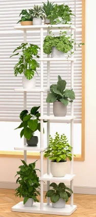 Multi‑Tier Metal Wood Plant Stand Indoor Corner Flower Shelf Display Rack for Multiple Potted Plants Home Garden Balcony Decor