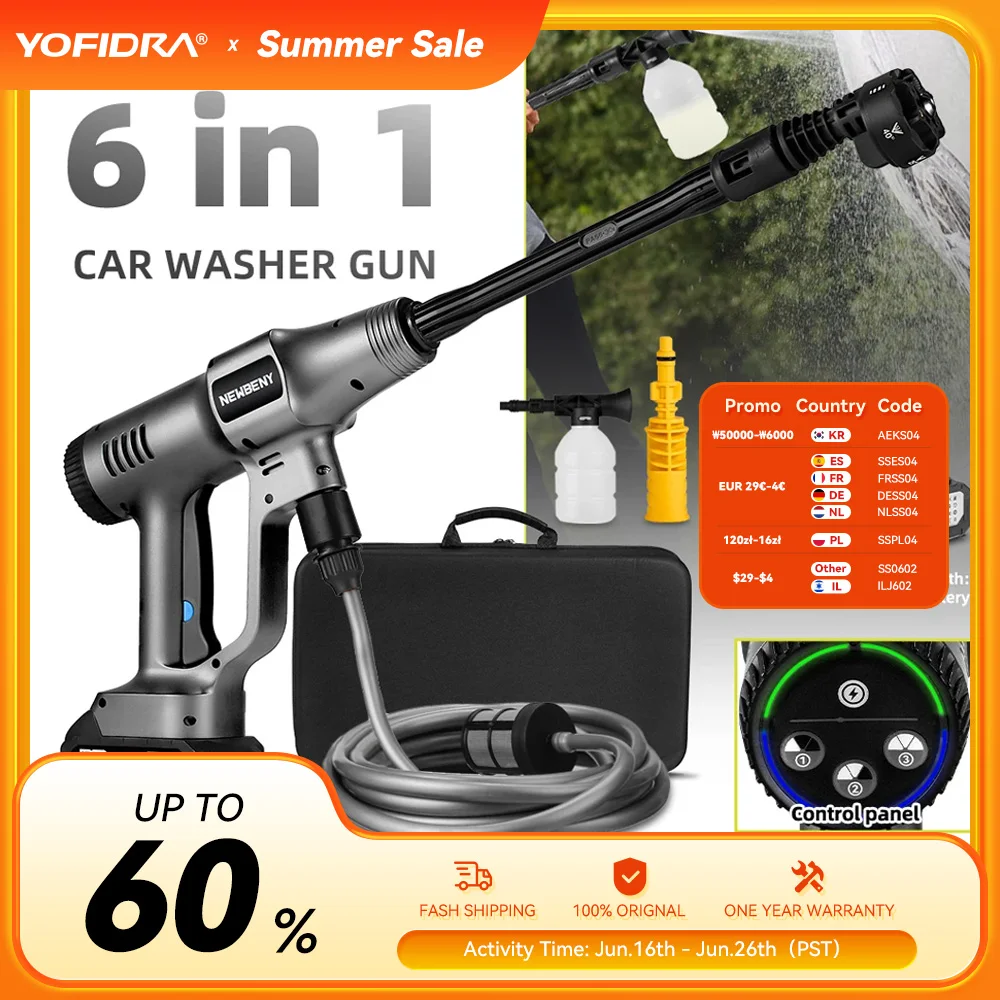 3500 Вт 200 бар бесщеточная электрическая мойка высокого давления беспроводной эффективный автомобильный садовый пистолет-распылитель инструмент для батареи 18 В