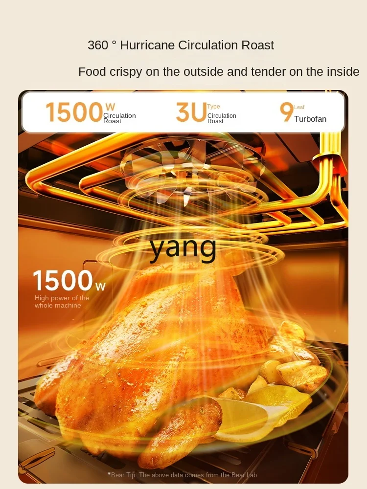 cx  New Homehold Large Capacity Electric Oven 6L Visual Integrated Multifunctional Air Fryer