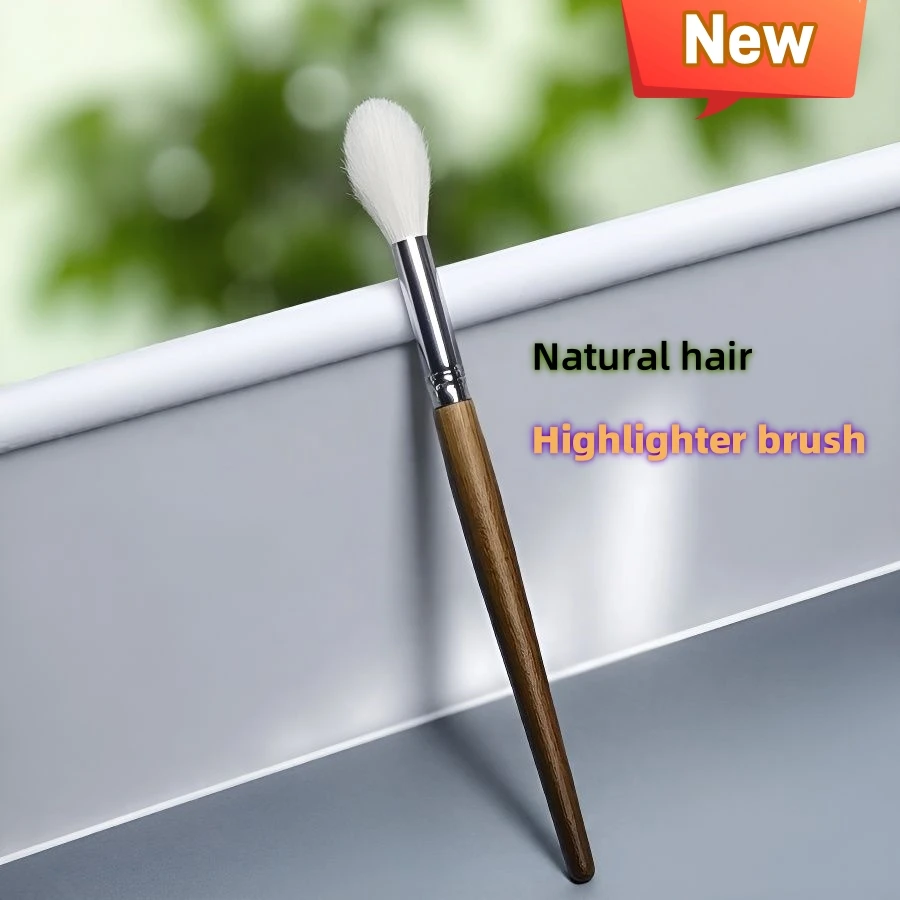 Pinceau surligneur conique, cheveux naturels de haute qualité, réglage du visage, mélange de poudre, fard à joues, pinceaux de maquillage