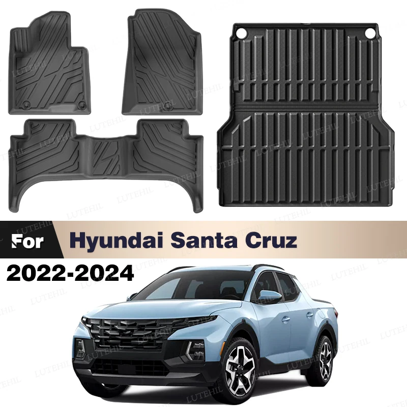 

LUTEHIL для Hyundai Santa Cruz 2022 2023 2024, всепогодный напольный коврик из ТПЭ на заказ, коврик в багажник, ковер, автомобильные аксессуары для интерьера
