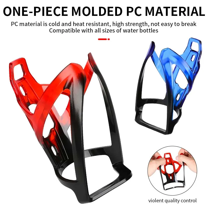 

Custom Lightweight Plastic Gradient Cycling Mtb Bicycle Bottle Cage Holder Mountain Bicycle Water Bottle Cup Holder for Bike