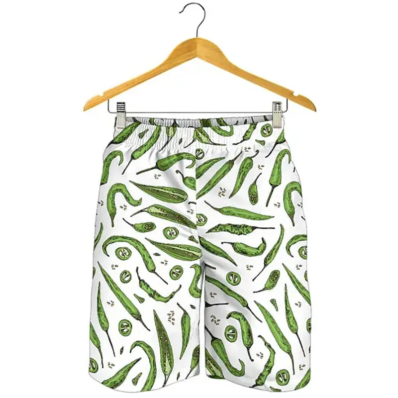 Funny Chili Graphic Beach Shorts Fashion Summer Men Women 3D Printed Short Pants Casual Oversized Harajuku Kids Swim Trunks