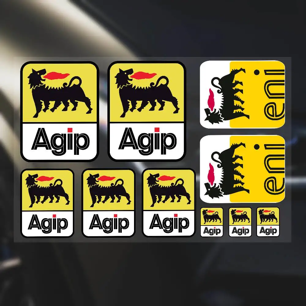 ملصقات الدراجات النارية Eni Oil Bike Helmet ملصق مصفح برسومات أبريليا ملحقات تزيين لـ A-AGIPs