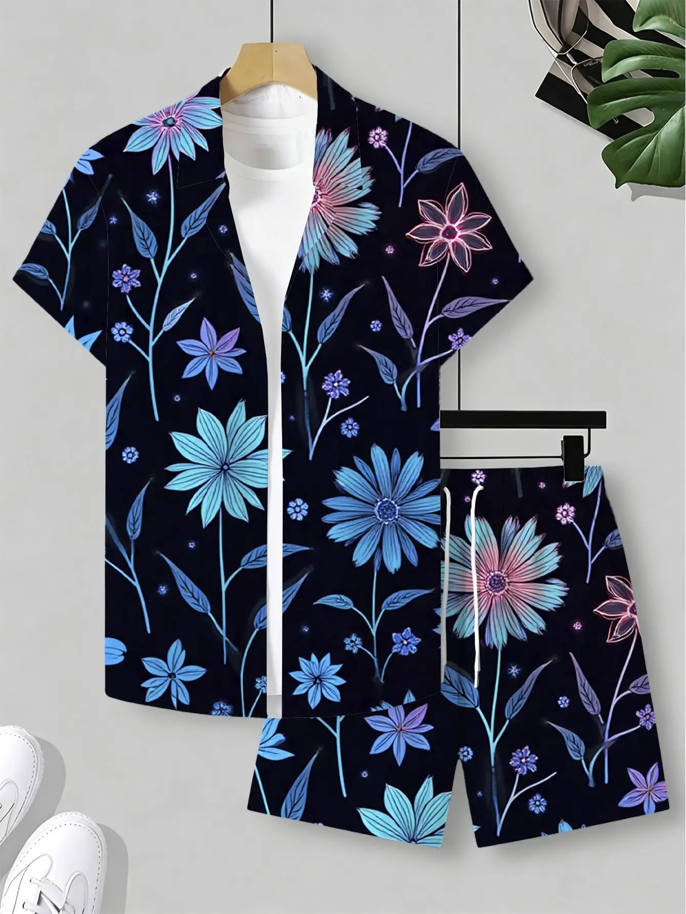 Men's Shirt Sets 2026 Spring/Summer sports two-piece Suit for man 3D Printed Graphic sweat suit Tracksuit men men's tracksuit