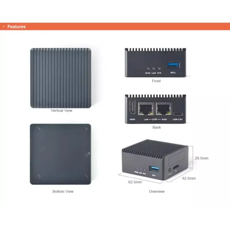 New Friendly NanoPi R76S RK3576 Development board LPDDR5 Dual 2.5G Network port HDMI AI Deployment