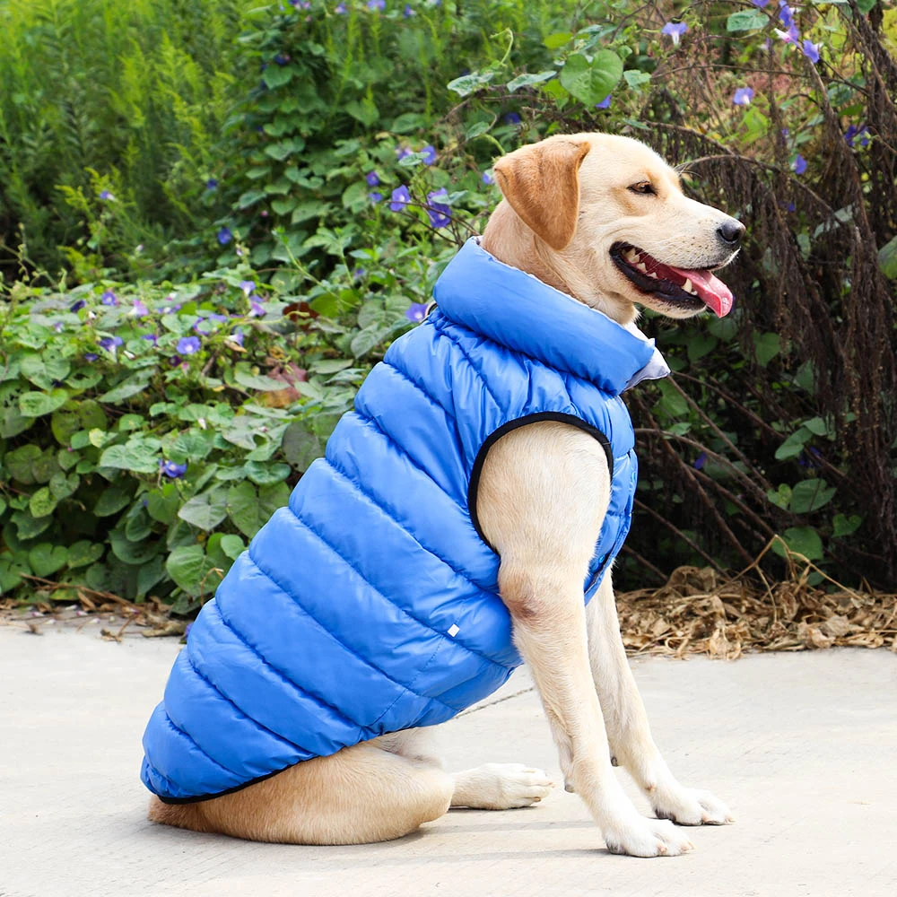 Weiche Winter-Hundejacke, Kleidung, wendbar, Winter-Hundeweste, Mantel, dicke Haustierkleidung, wasserdichtes Outfit für kleine, mittelgroße und große Hunde – Detail 21