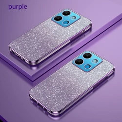 For Infinix Smart 7 Case Infinix Smart7 HD Phone Case X6516 X6515 Luxury Gradient Glitter Plating Case Silicone Back Cover Funda