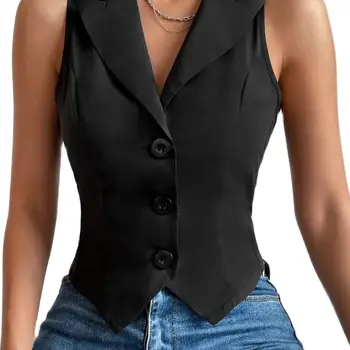 2024 spring new women's fashion Europe and the United States style casual slim vest vest vest