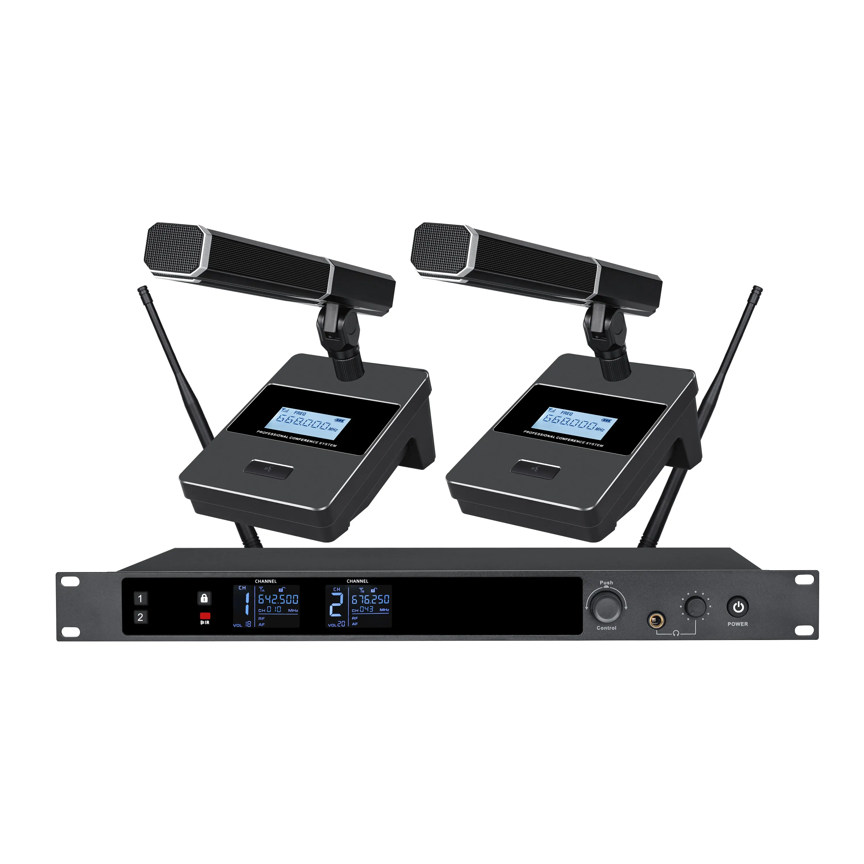 2026 2026 BD26 ميكروفون لاسلكي مزدوج احترافي عالي الجودة لمرحلة KTV مؤتمر الكلام