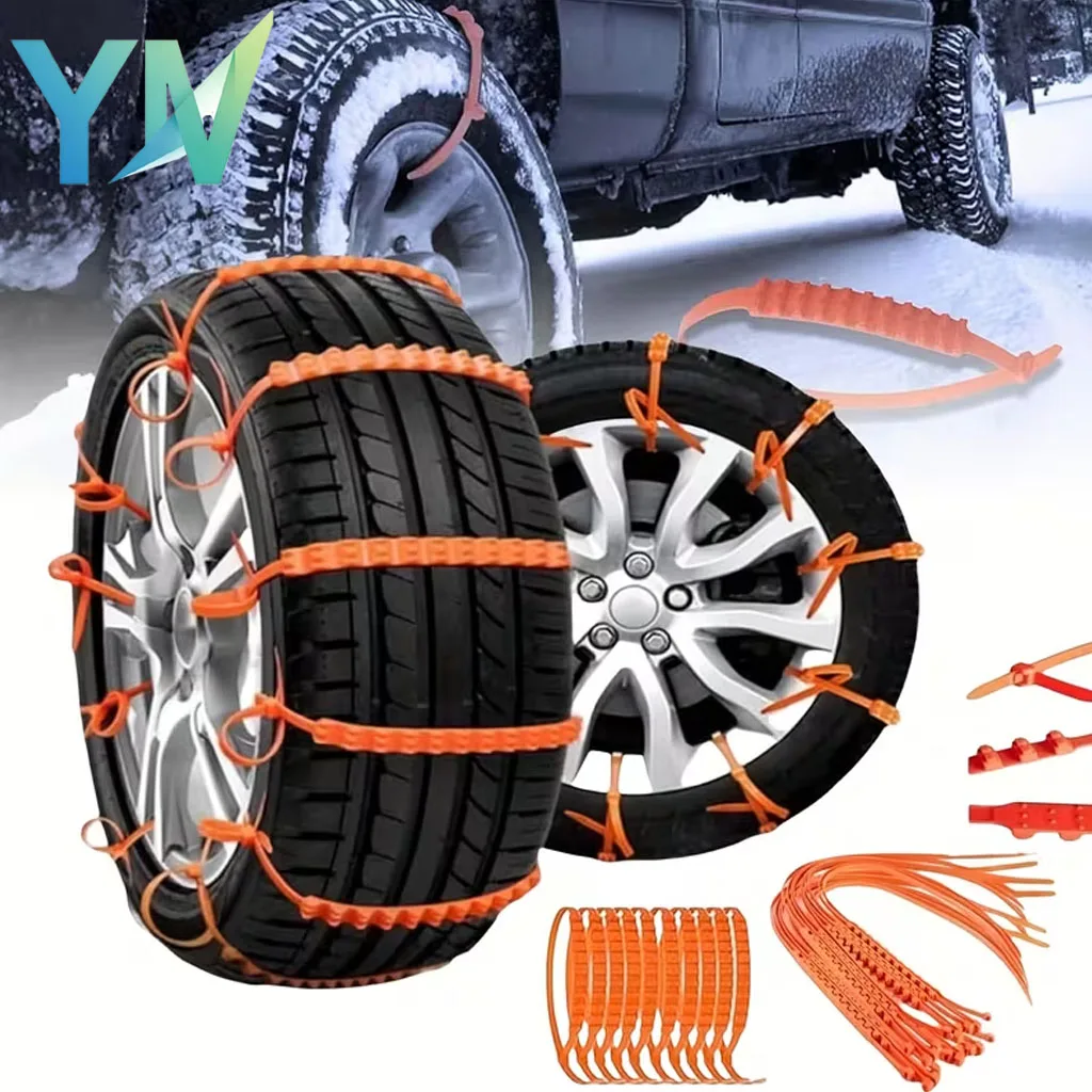 10-40PCS Tire Chains Universal Fit Strong Grip Non Skid for Sedan SUV Winter Ice Snowy Roads Mountain Driving Off Road Safety