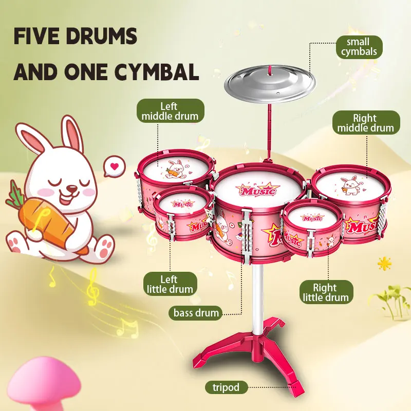 Drums, jazz drums, music enlightenment for children and babies, toys, imitation Musical Instruments, beginners practicing Musica