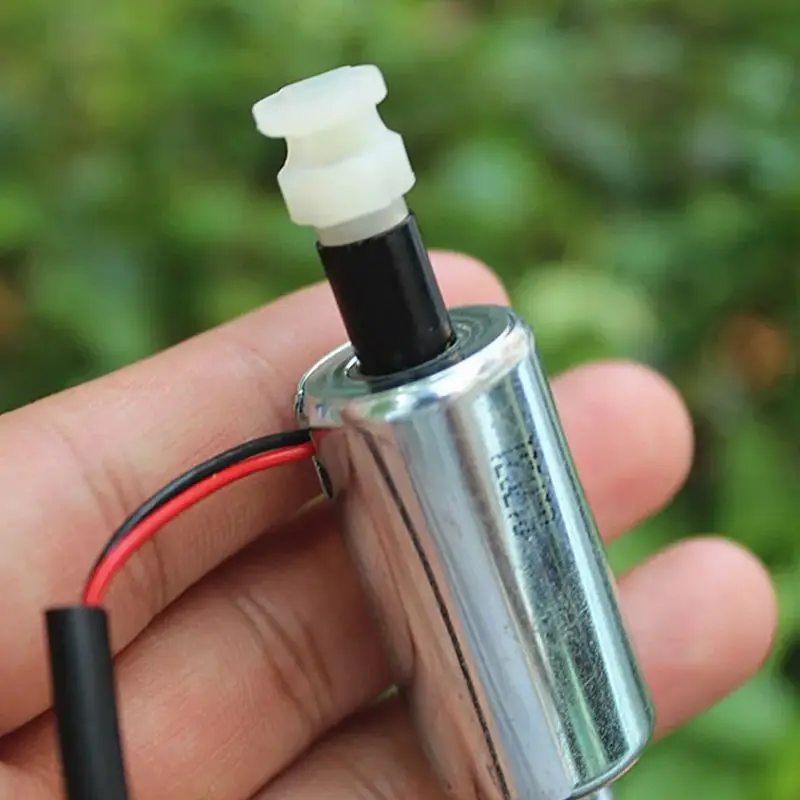 DC12V 0.4A 24V 0.8A Mini DC Electromagnet Stroke 7.6mm Electric Magnet Push Pull Through Type Powerful Pull Switch Electromagnet
