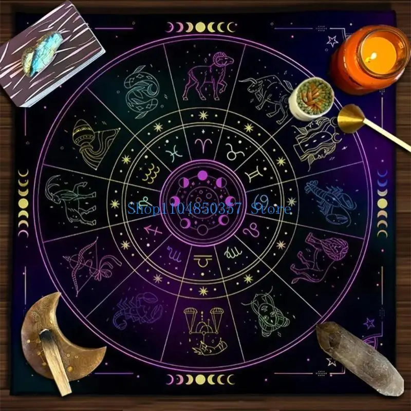 652F Square Altar Board Game Cards Pad Table Cloth Metaphysical Board Game Mat