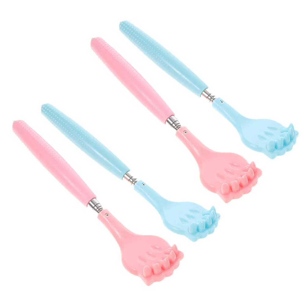 

4 шт. портативный скребок для зуда, выдвижной скребок для спины, телескопический массажер с кошачьими когтями, инструмент для ручного путешествия, для самостоятельного использования