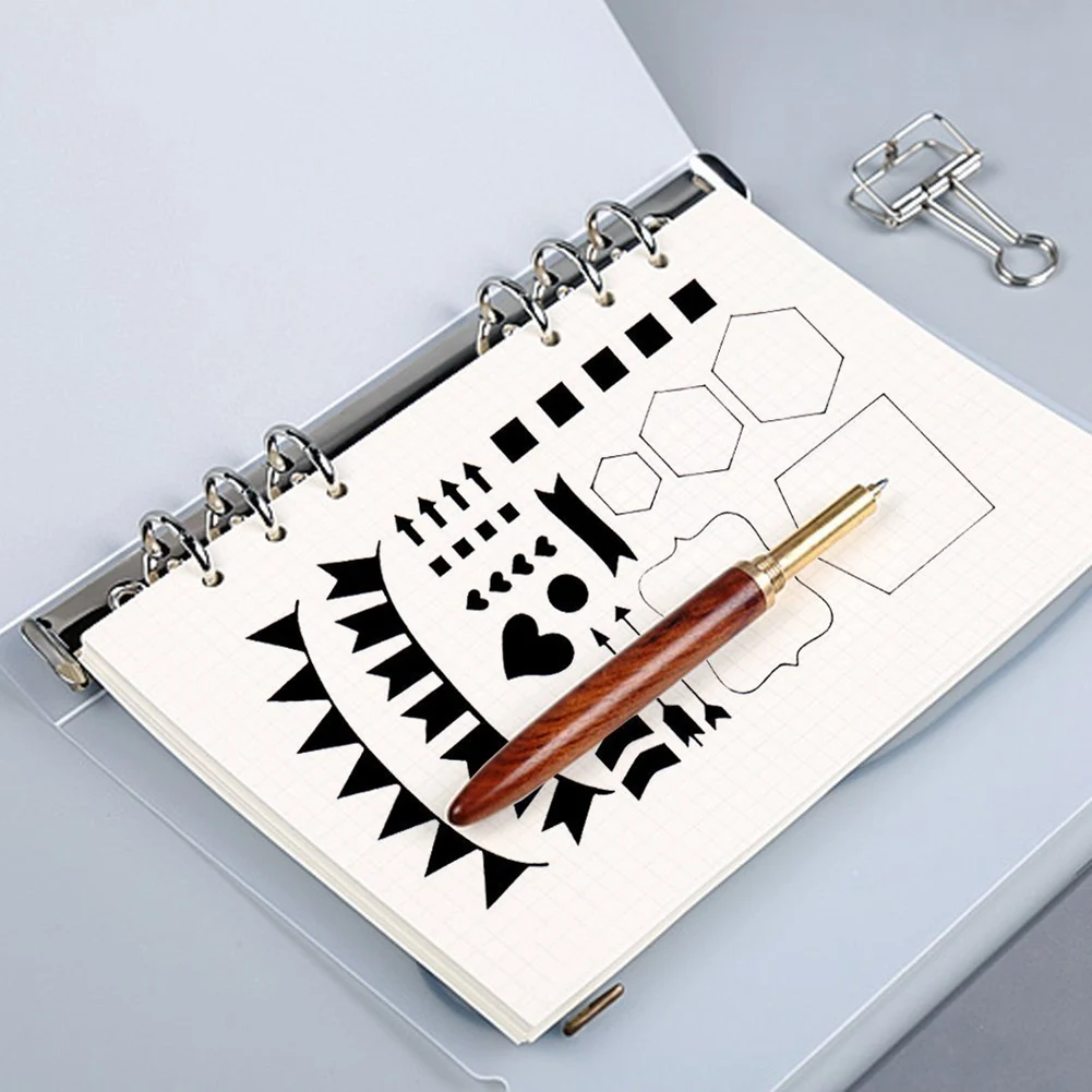 

AT29-Junk Journaling Набор трафаретов Шаблон Геометрическая форма Планировщик Трафарет Скрапбукинг Трафареты для рисования и декора