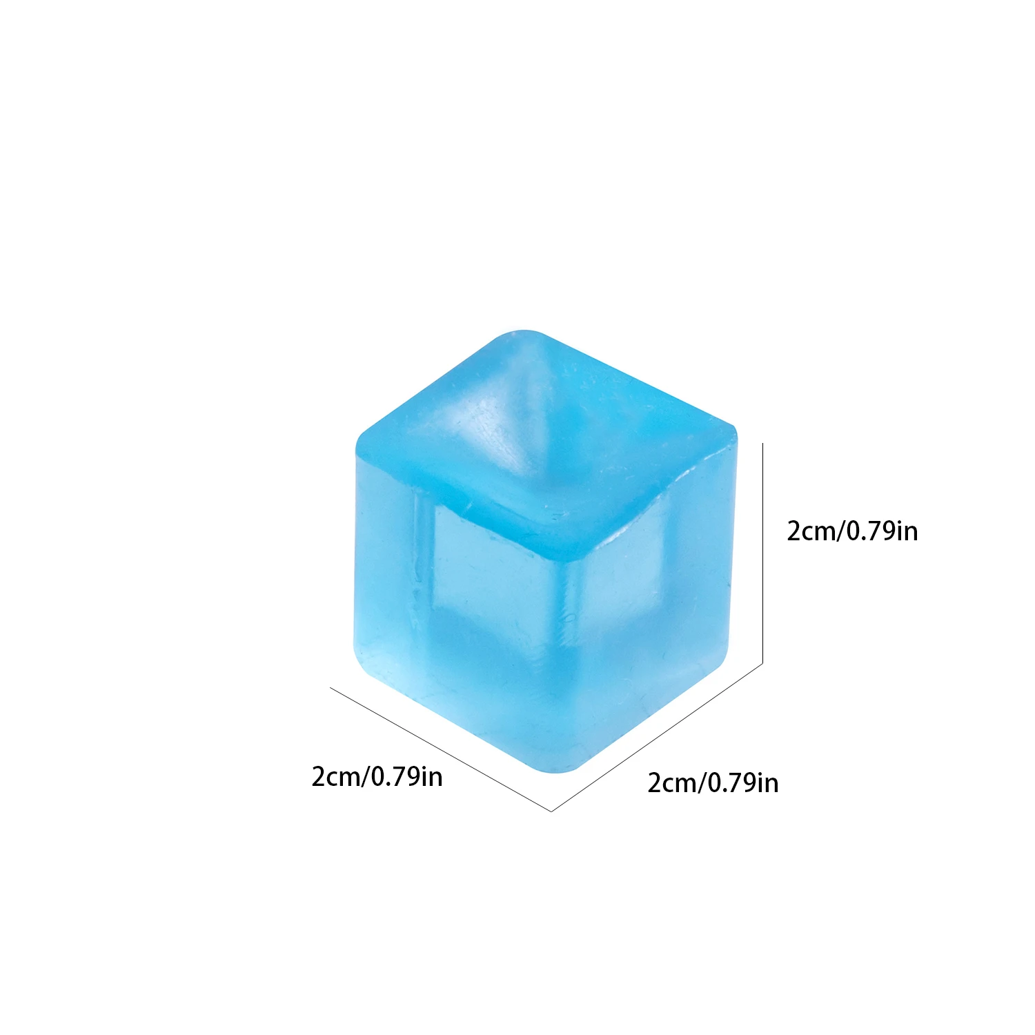 Cubitos de hielo, maltosa, amasado, TPR transparente, juguete para apretar de rebote lento, herramienta portátil para aliviar la presión