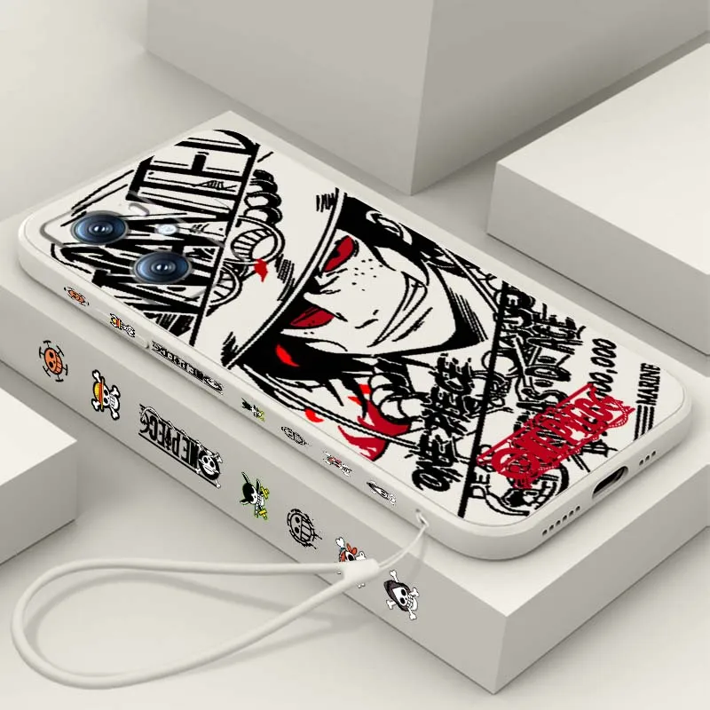

Comic One Piece Ace Art Phone Case For OPPO Find X5 A5 A6 A80 A60 A40 A3 A98 A96 A94 A76 A54 A74 A73 A16 Liquid Left Rope