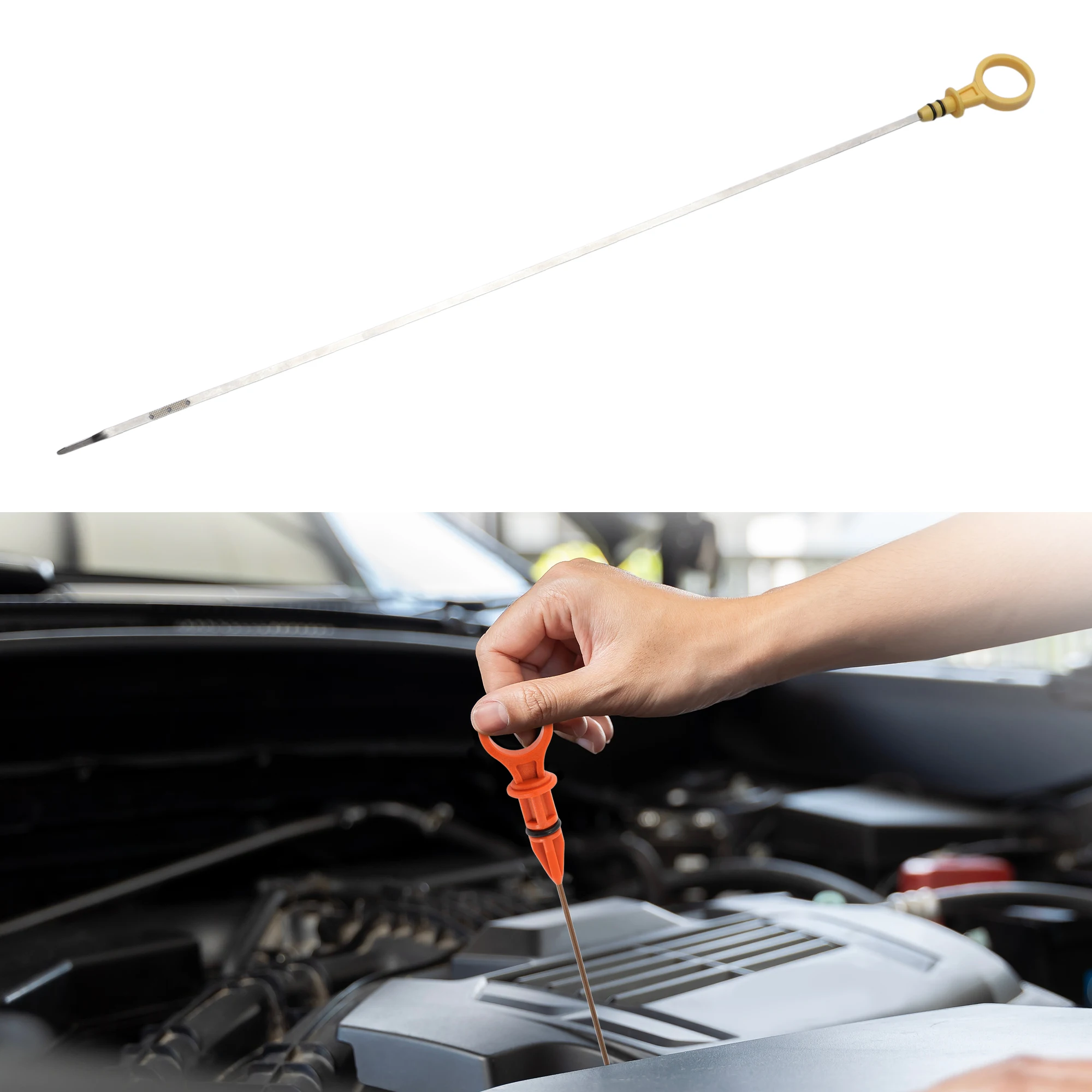 UXCELL Oil Dipstick Oil Level Dip Stick No.921036 for Chevrolet Malibu 08-11 Yellow 1Pc