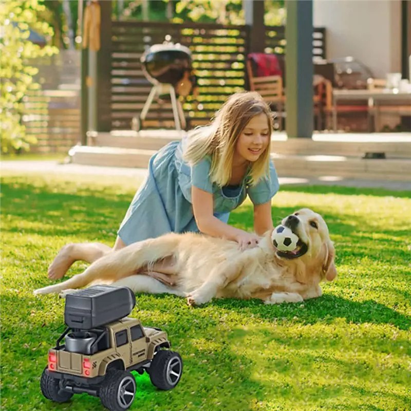 Auto Telecomandata RC 1/64 con Luci LED e Telecamera HD, Veicolo in Lega ad Alta Velocità per Bambini