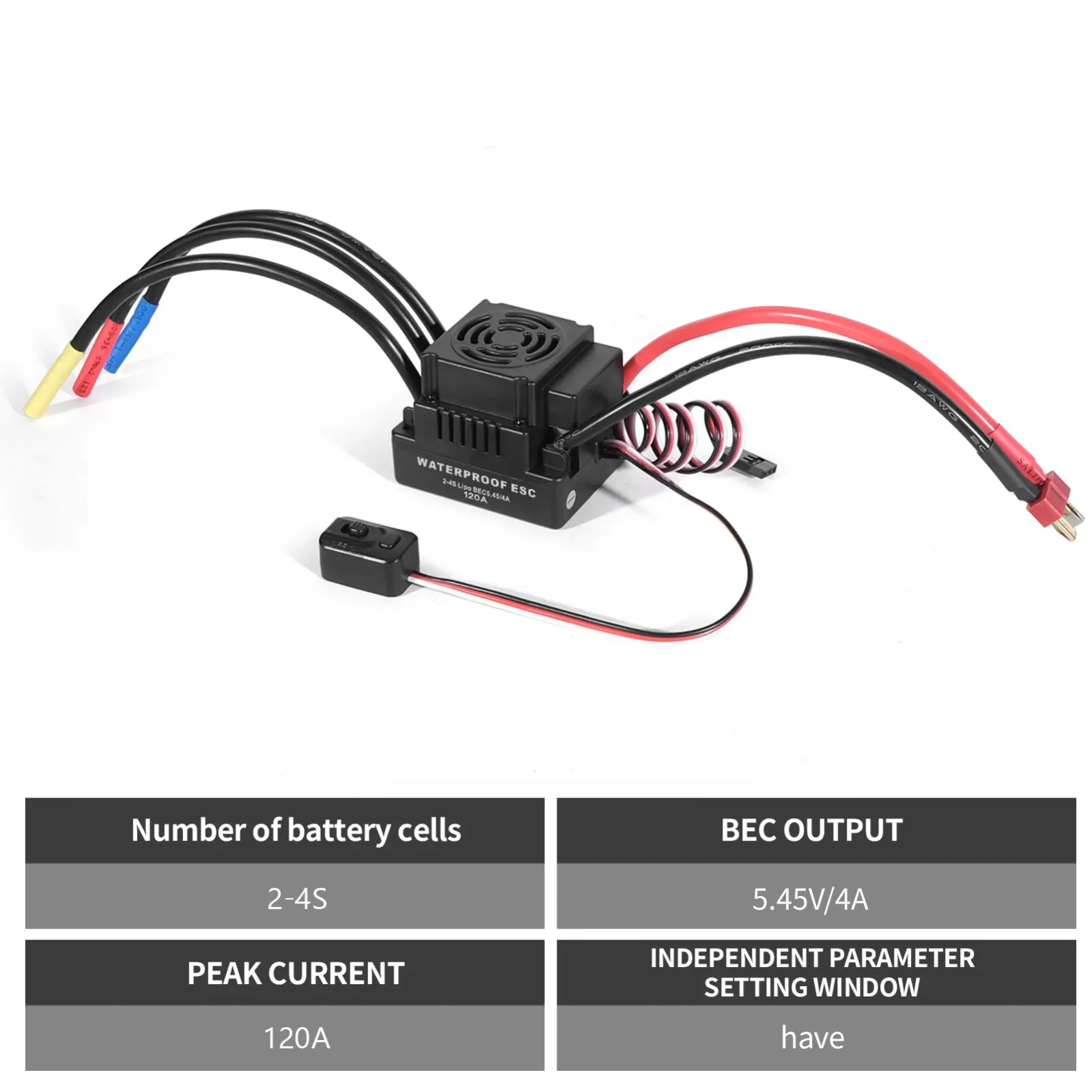 Upgrade Sensorless 80A 120A S-80A S-120A Brushless ESC Electric Speed Controller w/ 5.8V / 3A BEC for 1/8 1:8 RC Car Truck Parts