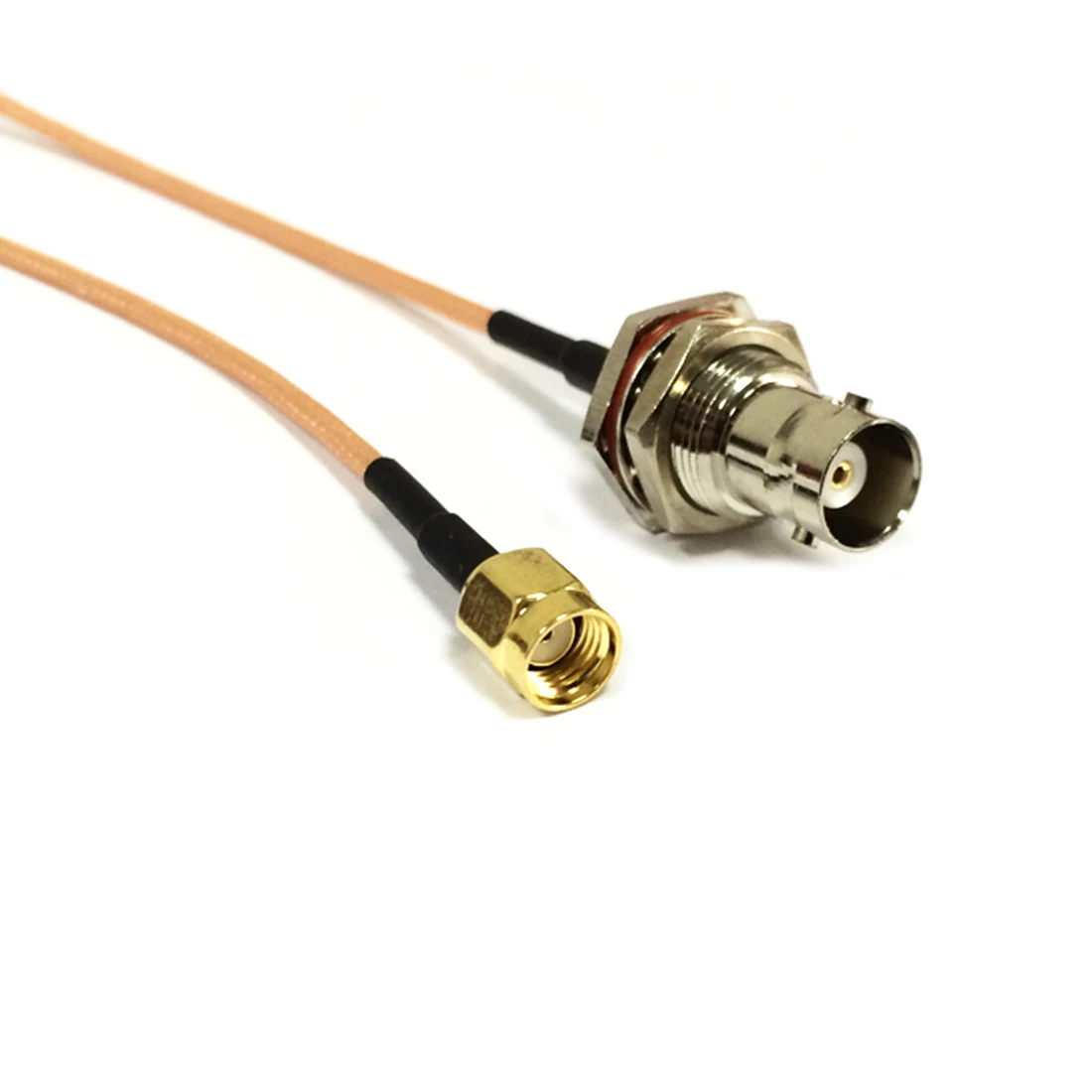 Cabo coaxial RP-SMA macho Plug para BNC fêmea, conector de anteparo, RG316, adaptador RF Pigtail, novo modem, 15cm