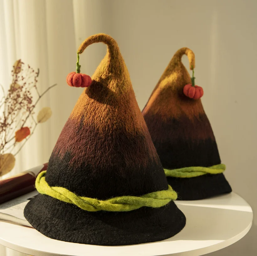

Women Pumpkin Warm Wool Beret, Cute Wool Hats