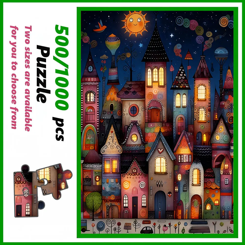 Un jeu de puzzle pour adultes de 500/1000 pièces, de haute qualité, un jeu familial amusant pour soulager le stress, parfait pour les anniversaires, Noël, Halloween
