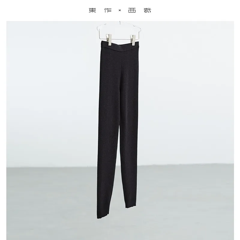 

100% Wool Leggings ~ Non-Slip, Slimming, Warm Pants, Versatile for Everyday Wear, Thickened Autumn and Winter Style Women's Leggings