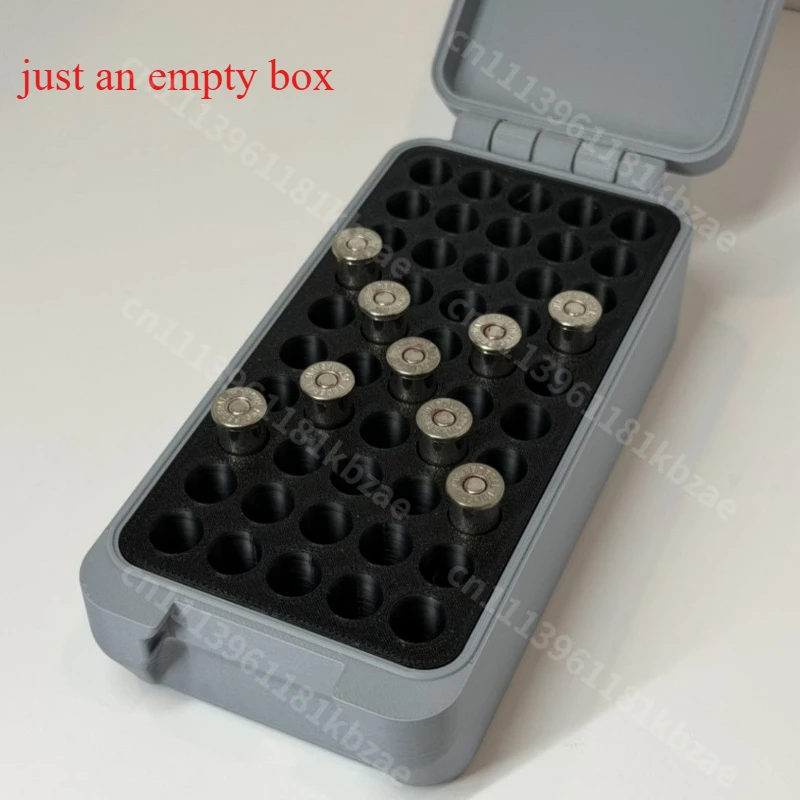 3D Printed .357 Magnum Bullet Storage Box – Ammunition Storage Box for Military Enthusiasts’ Desktops view 5
