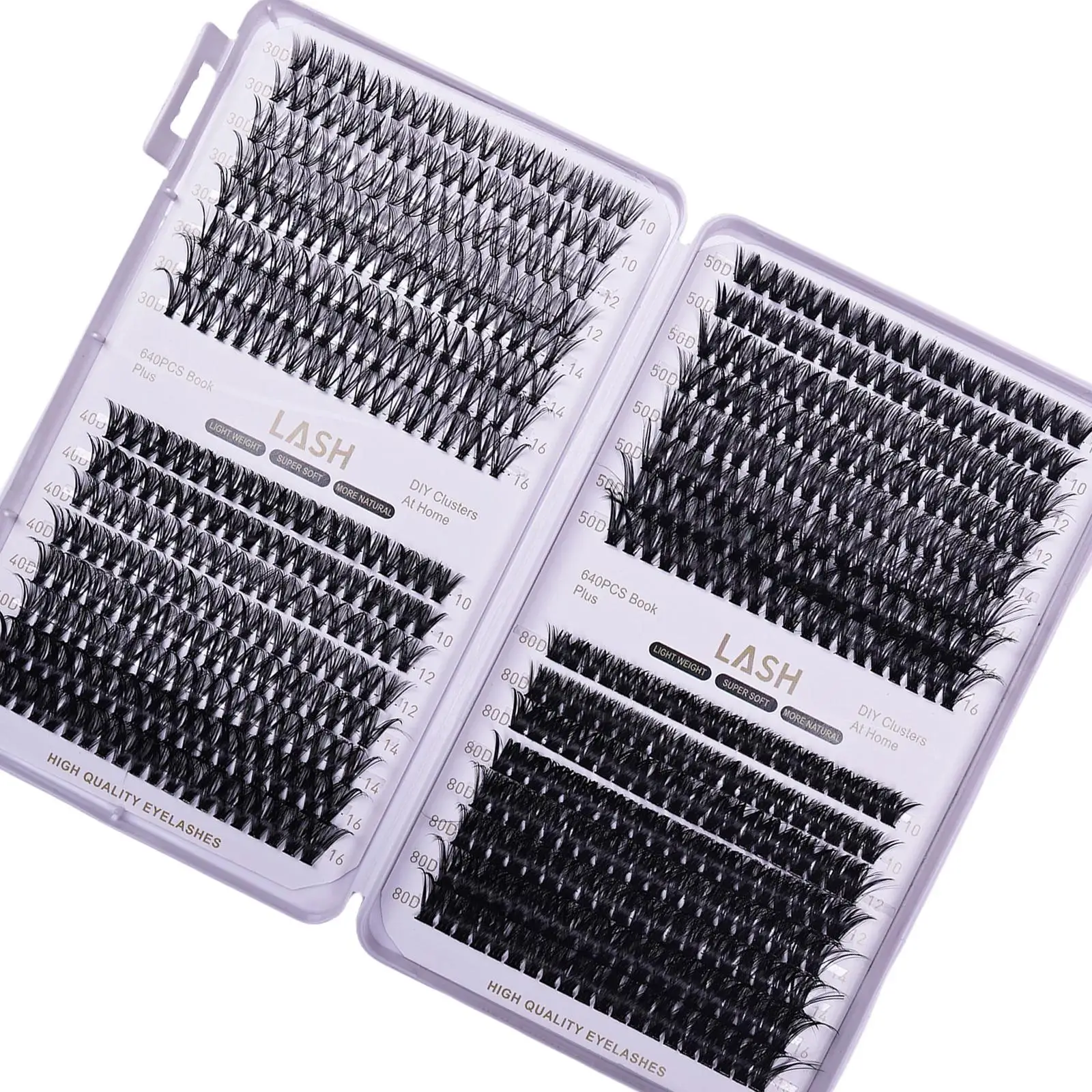 D Curl Soft Reusable DIY Cluster False Lashes Individual Eyelashes Nude Daily & Dramatic Party Home Eye Looks