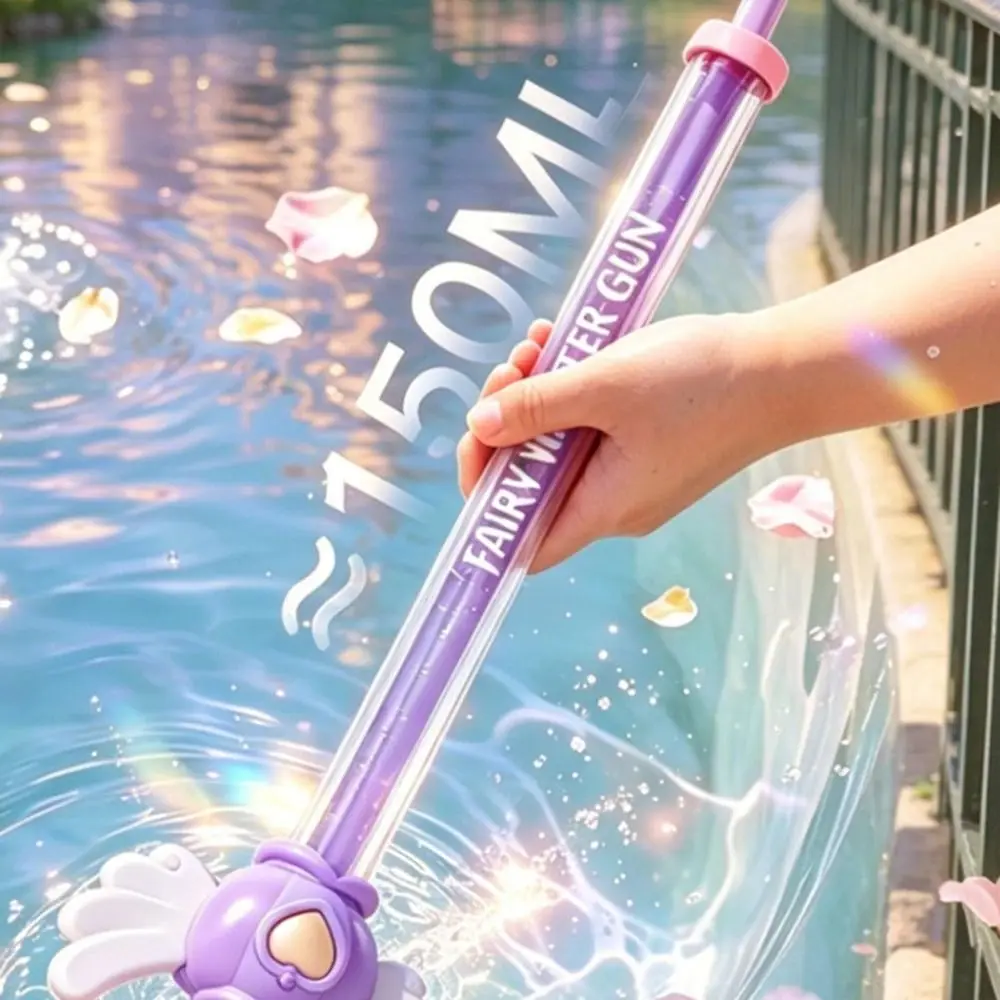Sparkling Princess Wand Water Heart Decoration Winged Wand Shape Fairy Water Push Spray Refillable Water Tank