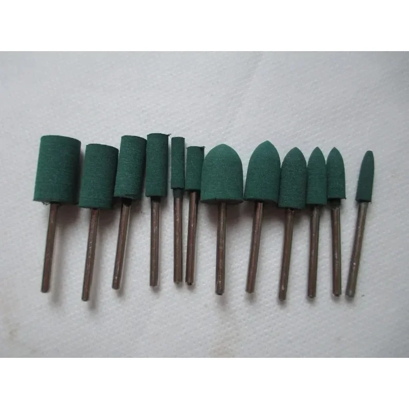 12pc 4mm-12mm Rubber Point Abrasive Polishing Wheel Rotary Dremel Grinding Accessories