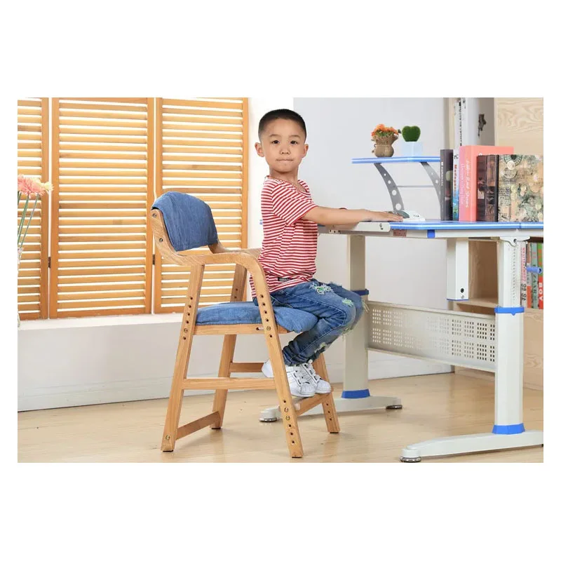 

Children's Study Chair Back Desk Chair Primary School Chair Home Writing Chair Dotomy Adjustable Lifting Child Seat Solid Wood